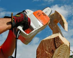 Schnitzen mit der Kettensaege