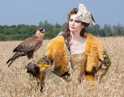 Fotoshooting mit Greifvogel