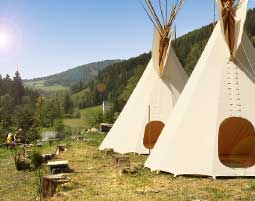 Tipi-Uebernachtung & Fischen in der Weststeiermark fuer 2