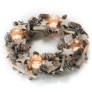 Adventskranz Shabby, Holz/ Glas Durchmesser ca. 38 cm