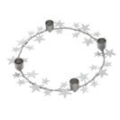 Adventskranz Silver Stars, Metall Durchmesser ca. 31 cm