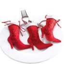 Beste Geschenke 2025 | Geschenkempfehlungen 13 Besteckhalter  Weihnachtsstiefel, 6-tlg., Polyester