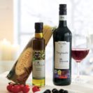 Bio-Set, 3-tlg., Rotwein, Olivenöl, Spaghetti