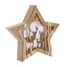 LED-Deko-Objekt 3D-Stern Wintertiere, beleuchtet ca. H27 cm