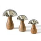 Beste Geschenke 2025 | Geschenkempfehlungen 19 Deko-Objekt Pilz, Materialmix, Mangoholz, Stahl