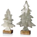Deko-Objekt-Set, 2-tlg. Natural Silver Trees, edel