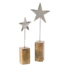 Deko-Objekt Silber Stern 2-tlg