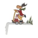 Deko-Objekt Türrahmendeko Elch auf Roller