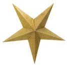 Deko-Hänger Stern Gold, 5-zackig, Papier