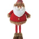 Dekofigur Santa, Polyester, Kunststoff, Holz Höhe ca. 75 cm