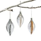 Beste Geschenke 2025 | Geschenkempfehlungen 10 Dekohänger-Set Ellipse, 3-tlg., Glas/ Federn je ca. L14 cm