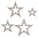 Beste Geschenke 2025 | Geschenkempfehlungen 1 Dekohänger-Set Glitzersterne, 4-tlg., Pappe
