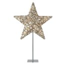 Dekoleuchtstern Berg, Natur-Look, Rattan, Metall