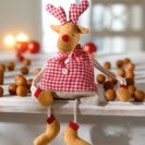 Elchbeutel, 10% Leinen, 75% Baumwolle, 15% Polyester. H 16,5 x B 15 cm