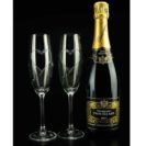 Beste Geschenke 2025 | Geschenkempfehlungen 14 Geschenk-Set 2 Herzgläser mit Champagner, Trouillard Extra Selection