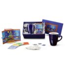Geschenk-Set, Blaue Advents-Zeit, Bio-Tee, 1 Becher