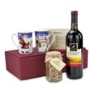 Beste Geschenke 2025 | Geschenkempfehlungen 7 Geschenk-Set, Der rote Glühwein, 1 Flasche Wein, Glühweingewürz, 2 Becher