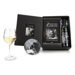 Geschenk-Set Dinner for one, DVD, 0,375l Weißwein ca. L28xB22xH72 cm