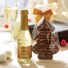 Geschenk-Set, 2-tlg. Gold, 0,2l Gold-Sekt, 22 Karat, 100g Schokolade