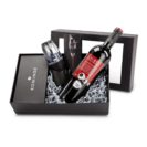 Geschenk-Set Rotweinbelüfter fürs Glas, 1 Flasche Rotwein, Belüfter