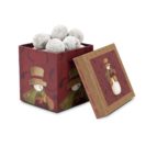 Geschenk-Set, Schneekugeln, 100g Waffelkugeln, Nougatfüllung
