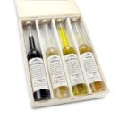 Geschenkset Genießer Kabinett, Balsamico, Weißweinessig, 2 Öle ca. B21xT28xH10 cm