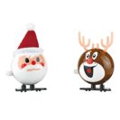 Beste Geschenke 2025 | Geschenkempfehlungen 6 Hüpfender Santa & Rentier, 2-tlg., Kunststoff 5 x 4.2 x 7.5 cm