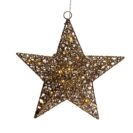 LED Deko-Objekt Stern Glitzerschein