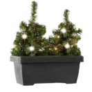 LED-Deko-Objekt Balkontannen, warm-weiß, outdoorgeeignet, Kunststoff