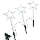LED Gartenstecker Stern, 3-tlg.