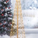 Beste Geschenke 2025 | Geschenkempfehlungen 4 LED-Lichterbaum Schneefall, outdoorgeeignet, Metall, Kunststoff ca. H194 cm