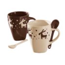 Löffeltassen-Set Ulli und Friedhelm, 4-tlg., Keramik
