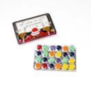 Mini-Adventskalender, 24 Schokoladenlinsen B11xT0,7xH8cm