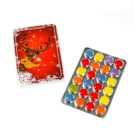 Mini-Adventskalender, 24 Schokoladenlinsen B11xT0,7xH8cm