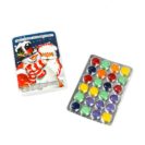 Mini-Adventskalender, 24 Schokoladenlinsen B11xT0,7xH8cm