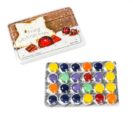Mini-Adventskalender, 24 Schokoladenlinsen B11xT0,7xH8cm