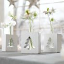 Minivase Tannenbaum, MDF, Glas