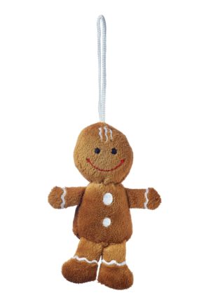 Plüsch Lebkuchenmann, 100% Polyester 10 cm H