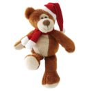 Beste Geschenke 2025 | Geschenkempfehlungen 14 Plüschtier Weihnachtsteddy, mit Mütze und Schal, 100% Polyester ca. 15 cm hoch