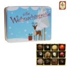 Beste Geschenke 2025 | Geschenkempfehlungen 3 Präsentdose Süße Weihnachtsgrüße, Pralinen- und Trüffelmischung