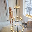 Beste Geschenke 2025 | Geschenkempfehlungen 4 Teelichthalter Christbaum, Metall/ Glas ca. H170 cm