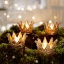 Teelichthalter- Set, 4tlg. Silver Crown, Antik-Finish ca. Durchmesser 8cm