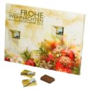 Tisch Adventskalender, 24 Schokotäfelchen ca. B23xT1xH17