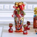 Weihnachtsbecher Nostalgie gefüllt mit Süßwaren, inkl. ca. 100g Schoko-Pralinen