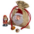 Weihnachtsbeutel Santa, gefüllt mit 50g Schokolade, inkl. ca. 50g Schokolade