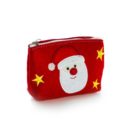 Weihnachtsfilzbörse Santa, 100% Polyester 12,5 x 8,5 x 2 cm