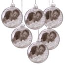 Weihnachtskugel-Set Engelpaar, 6-tlg., Glas/ PVC Durchmesser je ca. 8 cm