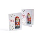 Weihnachtsmann Faltkarte, Schokolade
