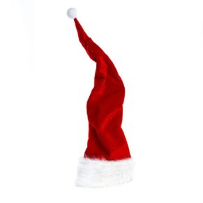 Diese originelle Weihnachtsmütze bringt jeden zum Lachen, denn mit den zwei Drähten im Innenfutter lässt sich die Mütze total verrückt verbiegen. Maße: ca. 85 cm lang, Material: 100% Polyester.<br>