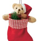 Beste Geschenke 2025 | Geschenkempfehlungen 1 Weihnachtssocke mit Teddy Oskar, 100 % Polyester ca. 16 x 10 cm